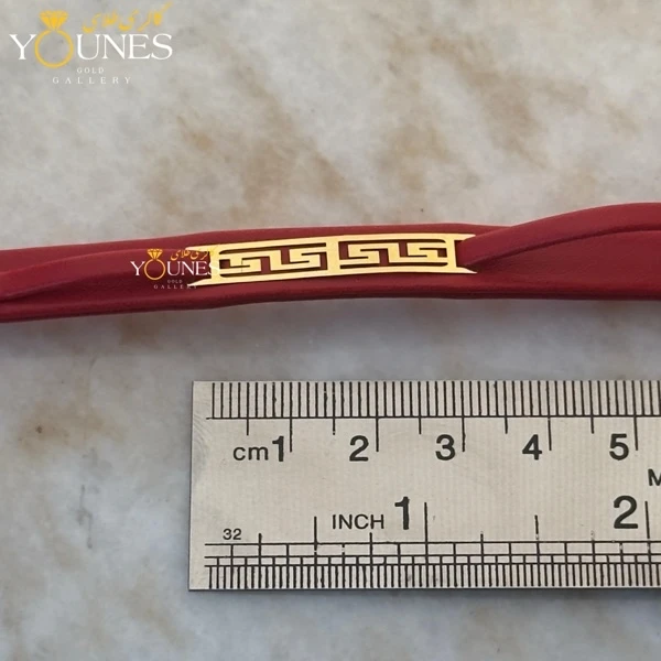 دستبند طلا زنانه چرم ورساچه درشت